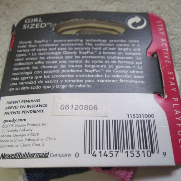 2 Goody Girls Sized Stay Put Hold Tight Ouchless Head Bands Elastic Fabric Stars - Picture 3 of 6